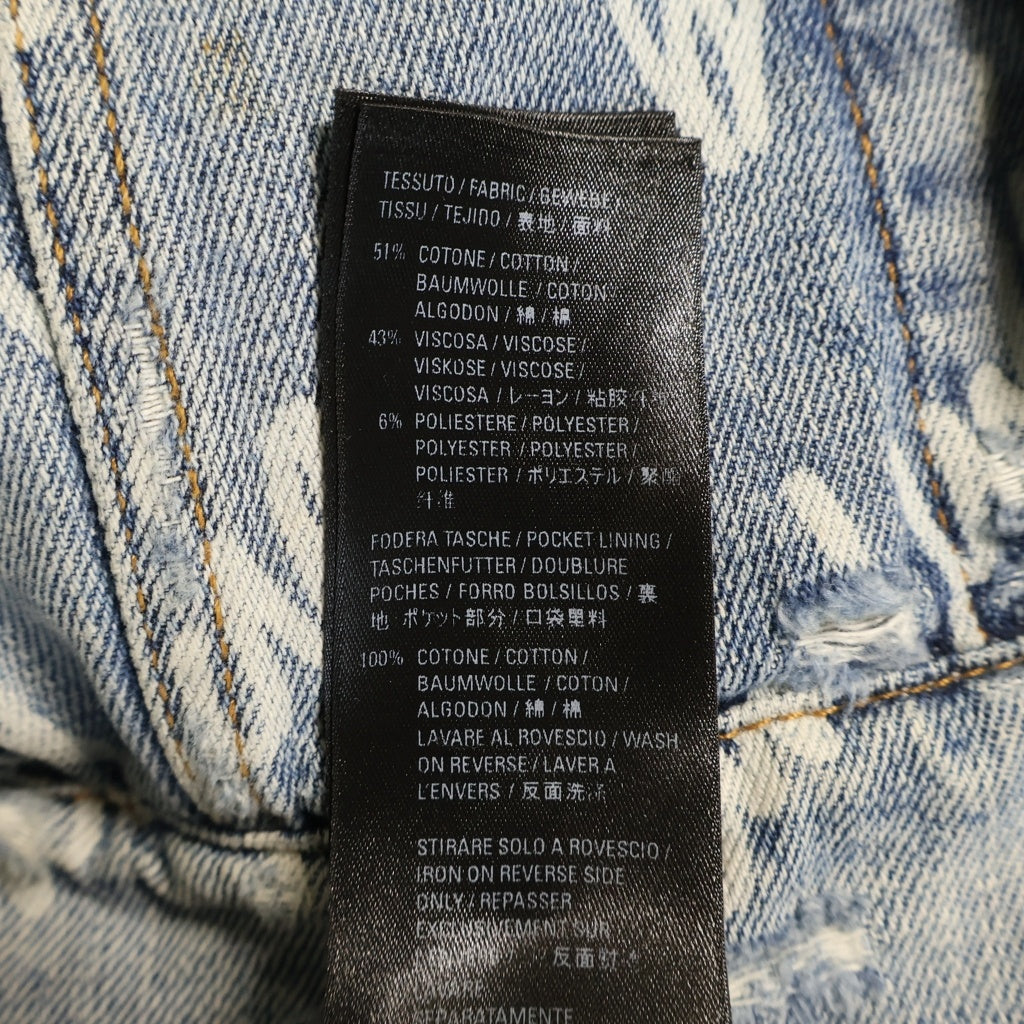 BALENCIAGA(バレンシアガ) 22SS ALLOVER LOGO オールオーバーロゴデニムジャケット 681690 TJW90 インディゴ