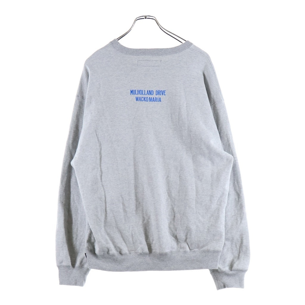 WACKO MARIA(ワコマリア) 26SS×MULHOLLAND DRIVE HEAVY WEIGHT CREW NECK SWEAT マルホランド ドライブ フロントプリント ヘビーウェイト クルーネック長袖スウェットトレーナー グレー