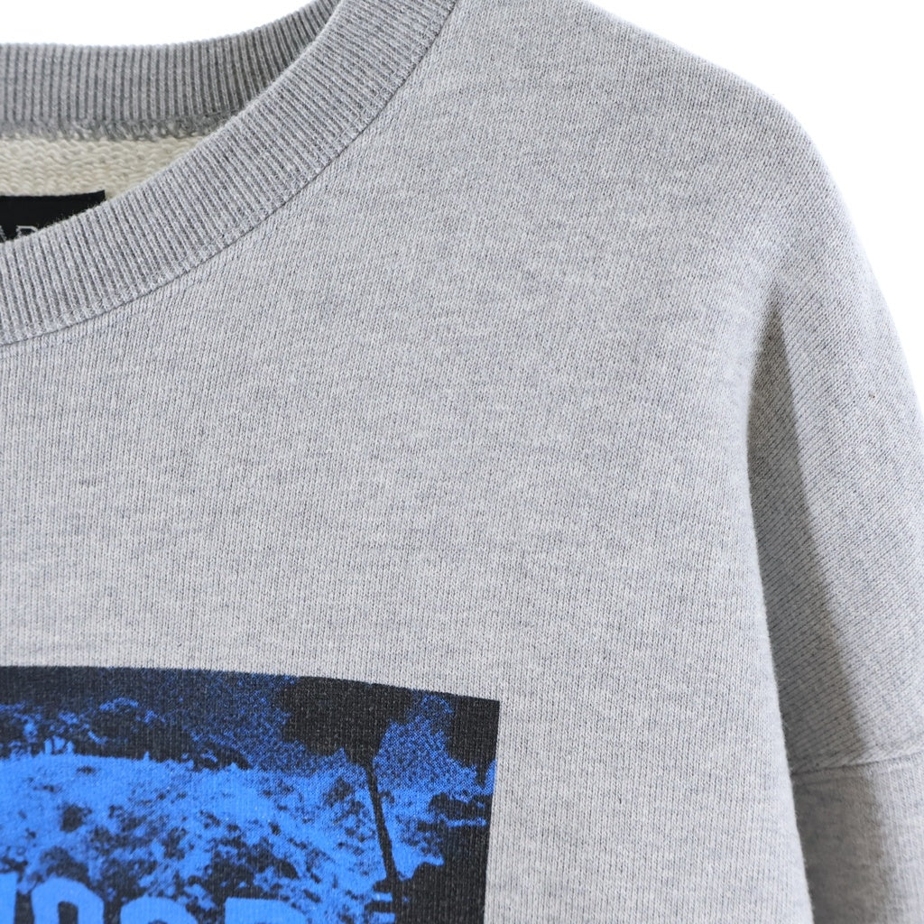 WACKO MARIA(ワコマリア) 26SS×MULHOLLAND DRIVE HEAVY WEIGHT CREW NECK SWEAT マルホランド ドライブ フロントプリント ヘビーウェイト クルーネック長袖スウェットトレーナー グレー