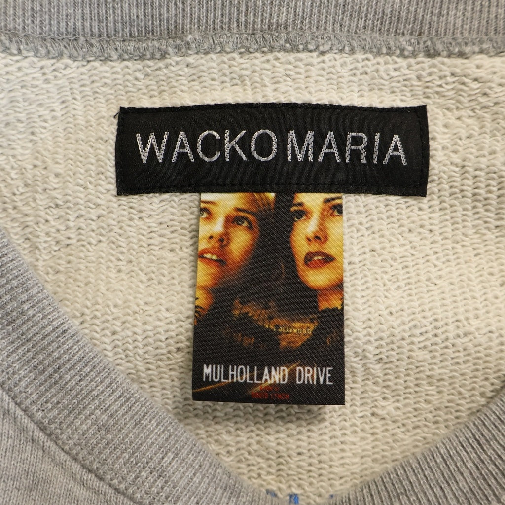 WACKO MARIA(ワコマリア) 26SS×MULHOLLAND DRIVE HEAVY WEIGHT CREW NECK SWEAT マルホランド ドライブ フロントプリント ヘビーウェイト クルーネック長袖スウェットトレーナー グレー