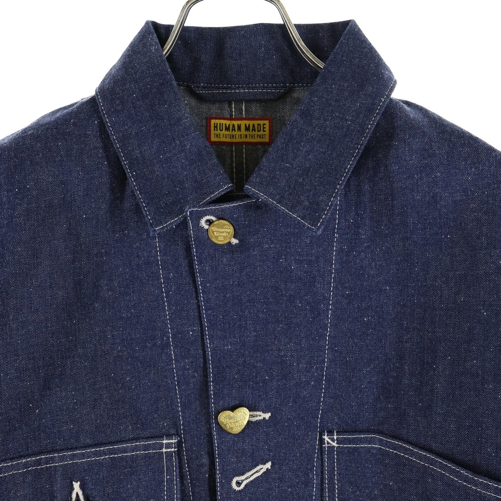 HUMAN MADE(ヒューマンメイド) DENIM COVERALLS デニムカバーオール ジャケット インディゴ HM30JK048
