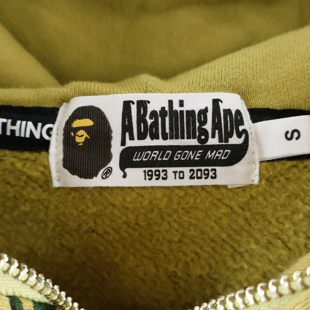 A BATHING APE(アベイシングエイプ) カモフラージュ柄 ジップアップフーディ パーカー カーキ 001ZPM201003M