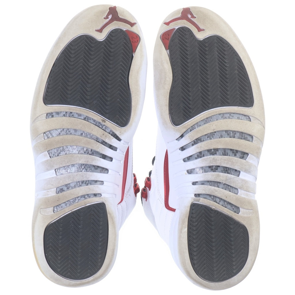NIKE(ナイキ) Air Jordan 12 Retro Black/White/University Red エアジョーダン12 レトロ ハイカットスニーカー US9.5/27.5cm ホワイト/ユニバーシティレッド CT8013 106