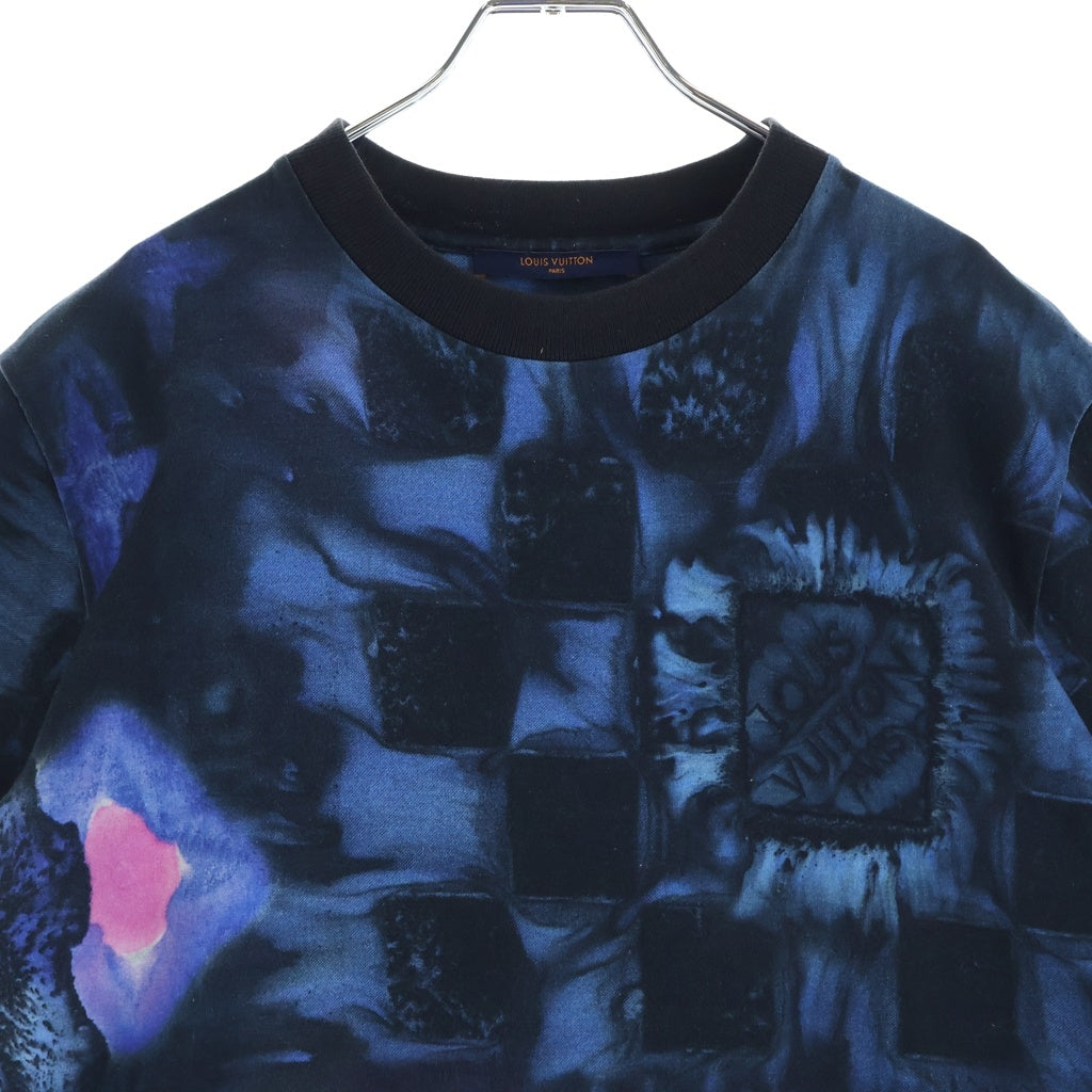 LOUIS VUITTON(ルイヴィトン) 21AW RM212M DT3 HLY15 ソルト プリント クルーネック半袖Tシャツカットソー ブルー