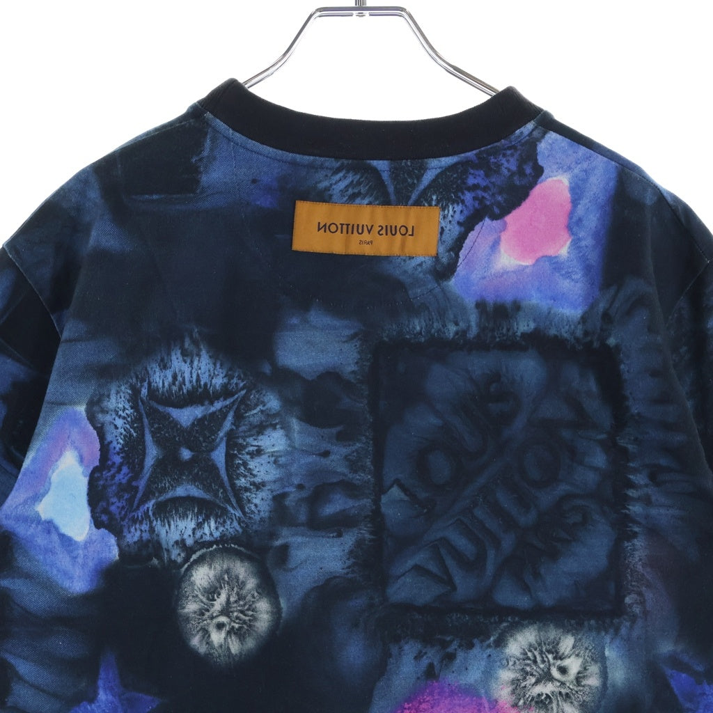 LOUIS VUITTON(ルイヴィトン) 21AW RM212M DT3 HLY15 ソルト プリント クルーネック半袖Tシャツカットソー ブルー