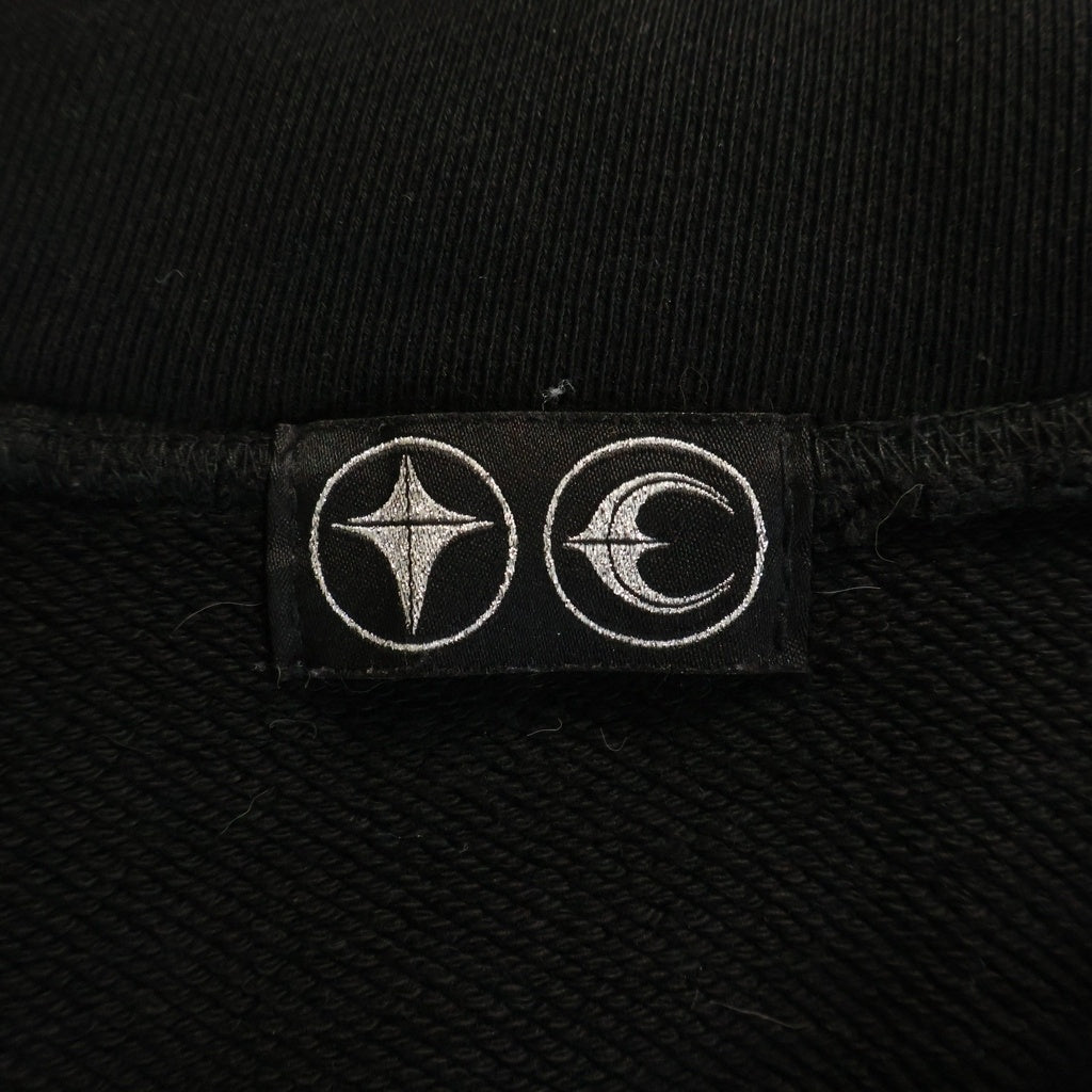 THUG CLUB(サグクラブ) 24SS Dragon Stud Zip-Up Hoodie ドラゴンプリント ジップアップ長袖スウェットパーカー フーディ ブラック TC24SS1102