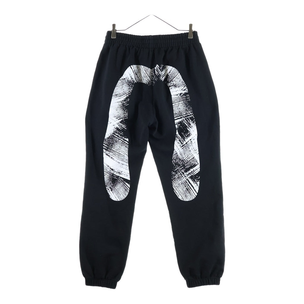 EVISU(エビス) Sweat and Jogger Pants バックカモメプリント スウェットジョガーパンツ ブラック EX2UZP701