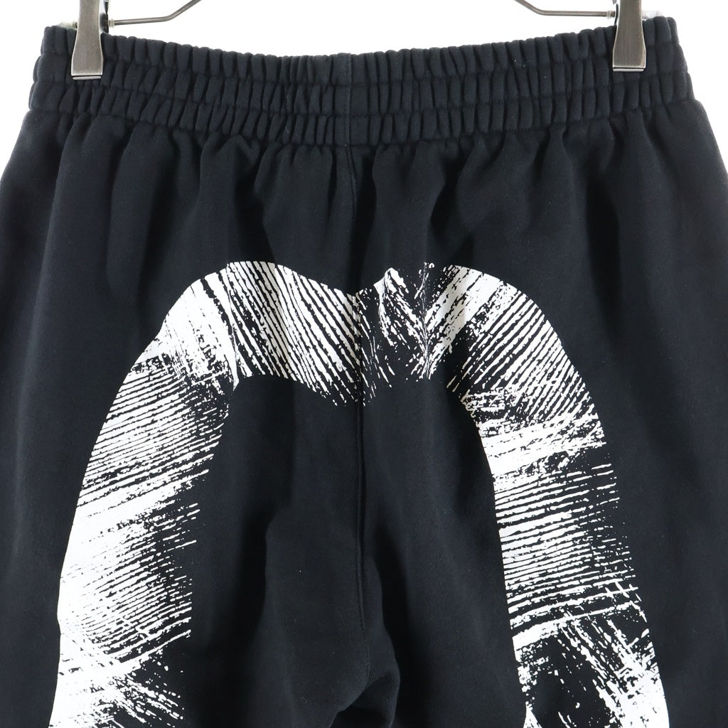 EVISU(エビス) Sweat and Jogger Pants バックカモメプリント スウェットジョガーパンツ ブラック EX2UZP701