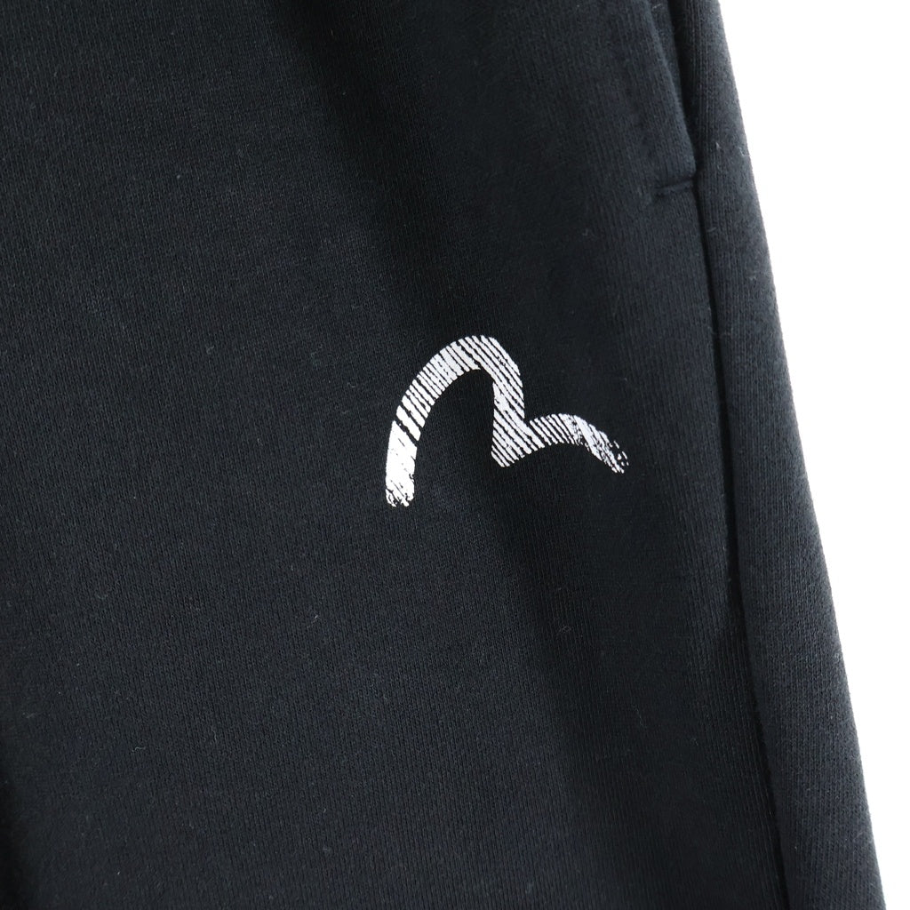 EVISU(エビス) Sweat and Jogger Pants バックカモメプリント スウェットジョガーパンツ ブラック EX2UZP701