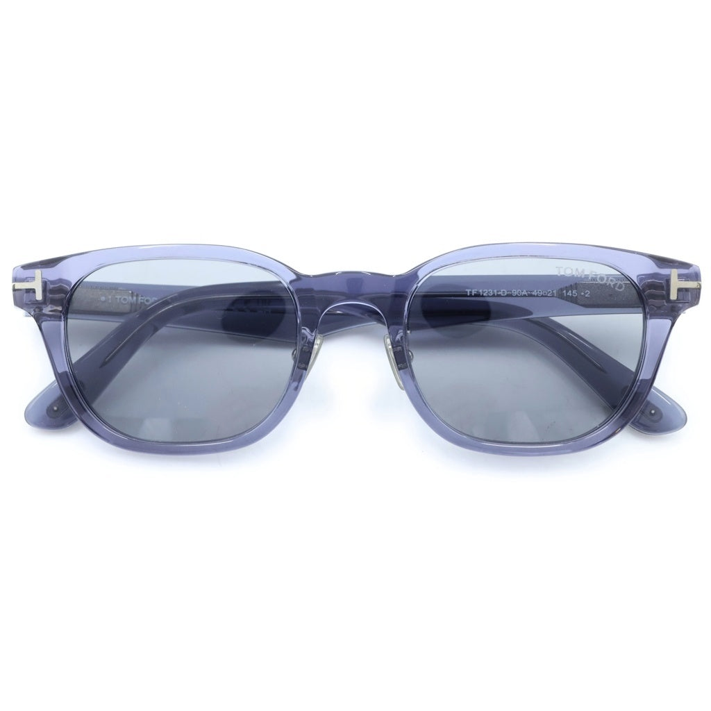 TOM FORD(トムフォード) アジアンフィット スクエアフレーム クリアレンズ アイウェア サングラス メガネ 49□21 145 グレー TF1231-D
