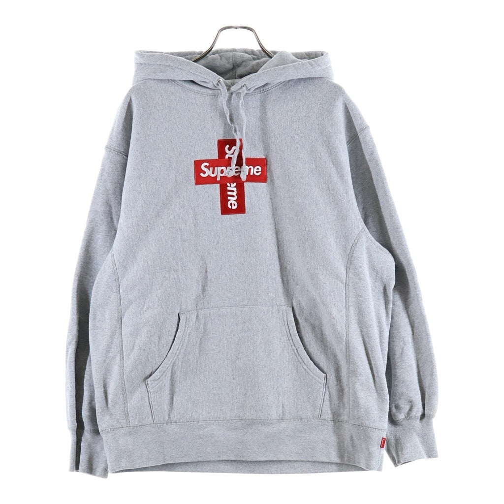 SUPREME(シュプリーム) 20AW Cross Box Logo Hooded Sweatshirt クロス ボックスロゴ フーデッドプルオーバーパーカー フーディ グレー
