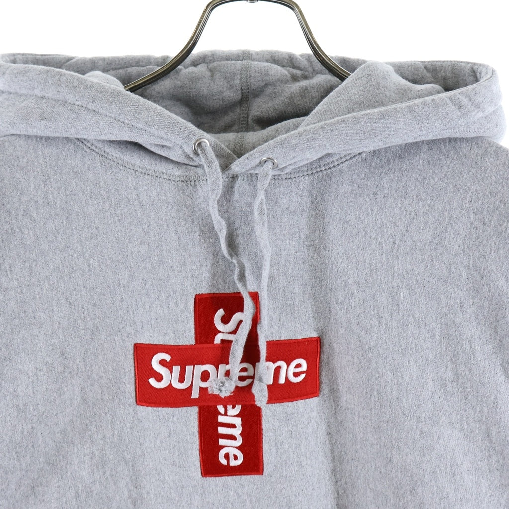 SUPREME(シュプリーム) 20AW Cross Box Logo Hooded Sweatshirt クロス ボックスロゴ フーデッドプルオーバーパーカー フーディ グレー