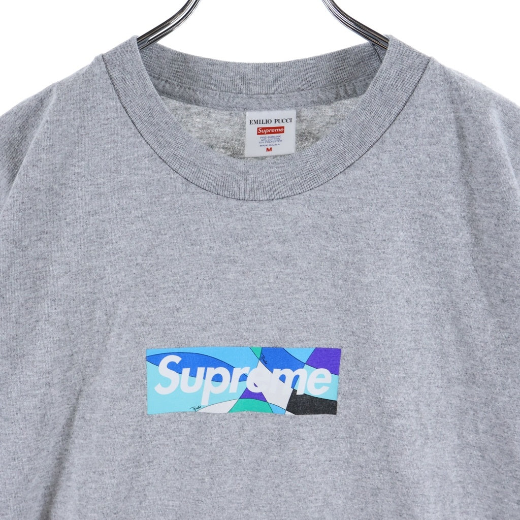 SUPREME(シュプリーム) 21SS Emilio Pucci Box Logo Tee エミリオ プッチ ボックスロゴ クルーネック半袖Tシャツ カットソー グレー