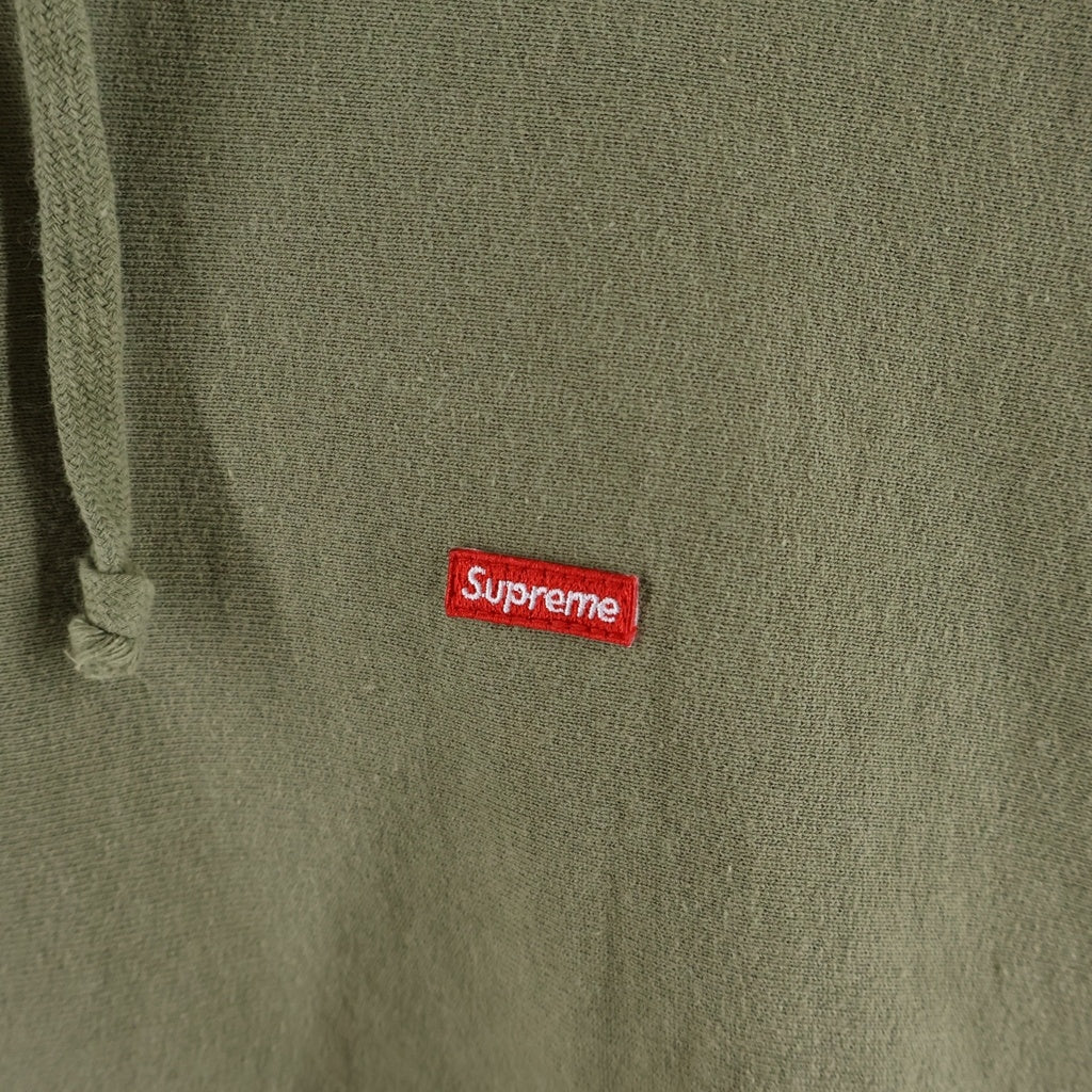 SUPREME(シュプリーム) 21AW Small Box Logo Hooded Sweatshirt スモールボックスロゴ 長袖プルオーバーパーカー フーディ カーキ