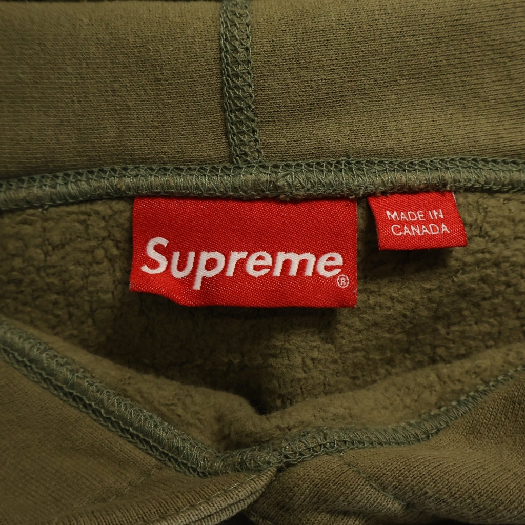 SUPREME(シュプリーム) 21AW Small Box Logo Hooded Sweatshirt スモールボックスロゴ 長袖プルオーバーパーカー フーディ カーキ