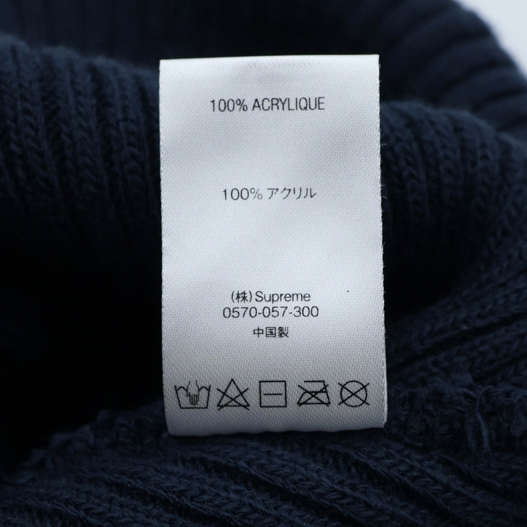 SUPREME(シュプリーム) Overdyed Beanie オーバーダイ スモールボックスロゴ ニットビーニー 帽子 ネイビー