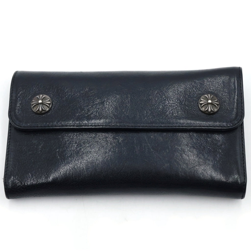CHROME HEARTS(クロムハーツ) WAVE ウェーブ レザーウォレット 財布 ブラック