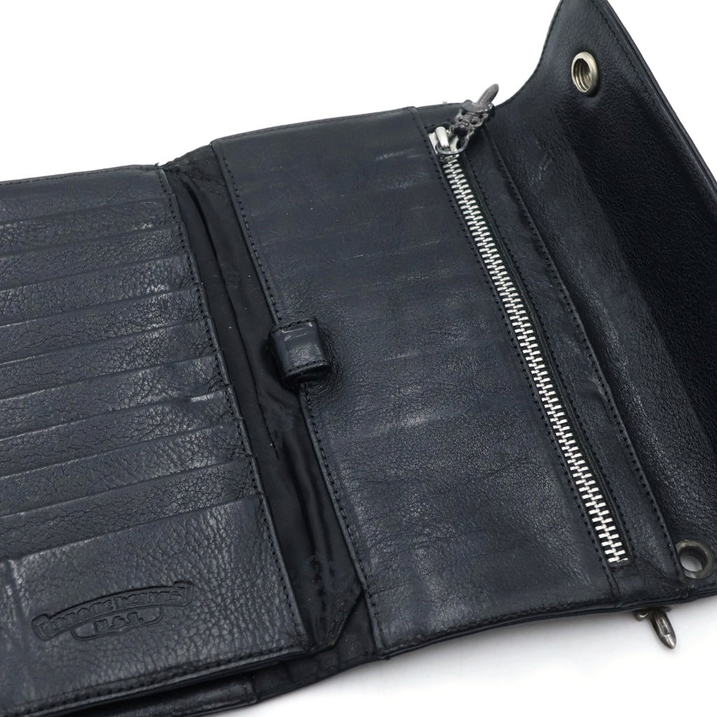 CHROME HEARTS(クロムハーツ) WAVE ウェーブ レザーウォレット 財布 ブラック