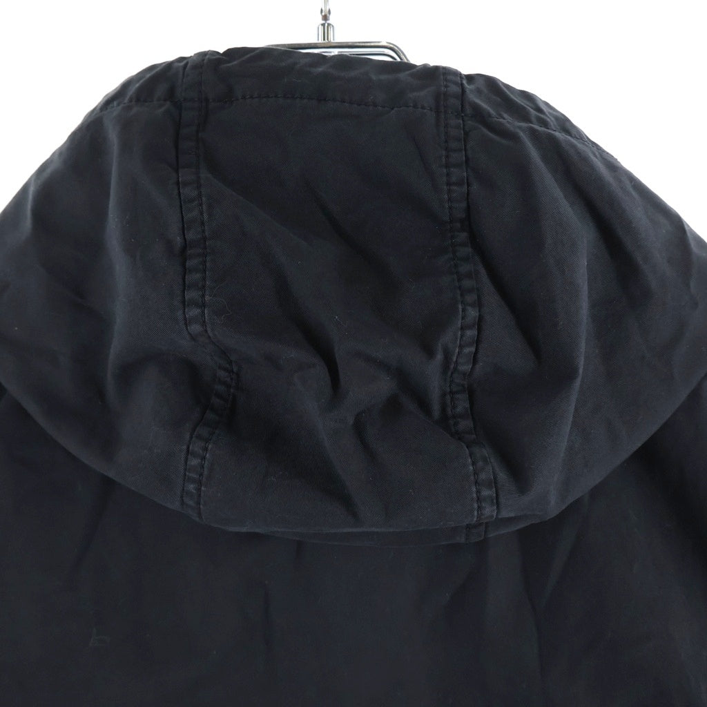 STONE ISLAND(ストーンアイランド) 24AW SUPIMA COTTON TWILL STRETCH-TC OVER SHIRT ストレッチスーピマコットンツイル フーデッドブルゾンジャケット ブラック 811510110