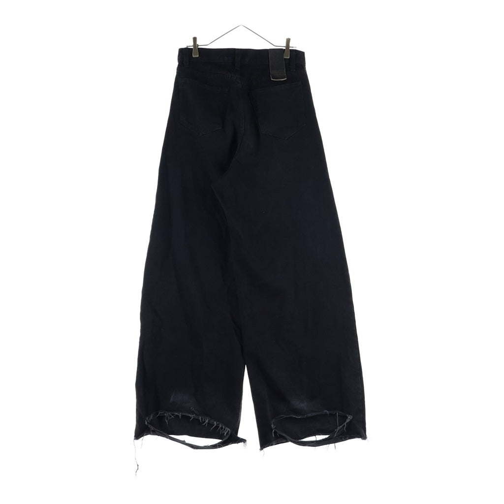 PARADOXE PARIS(パラドークス パリ) BIG BAGGY DENIM PANTS ダメージ加工 ビッグバギーデニムパンツ ジーンズ ブラック