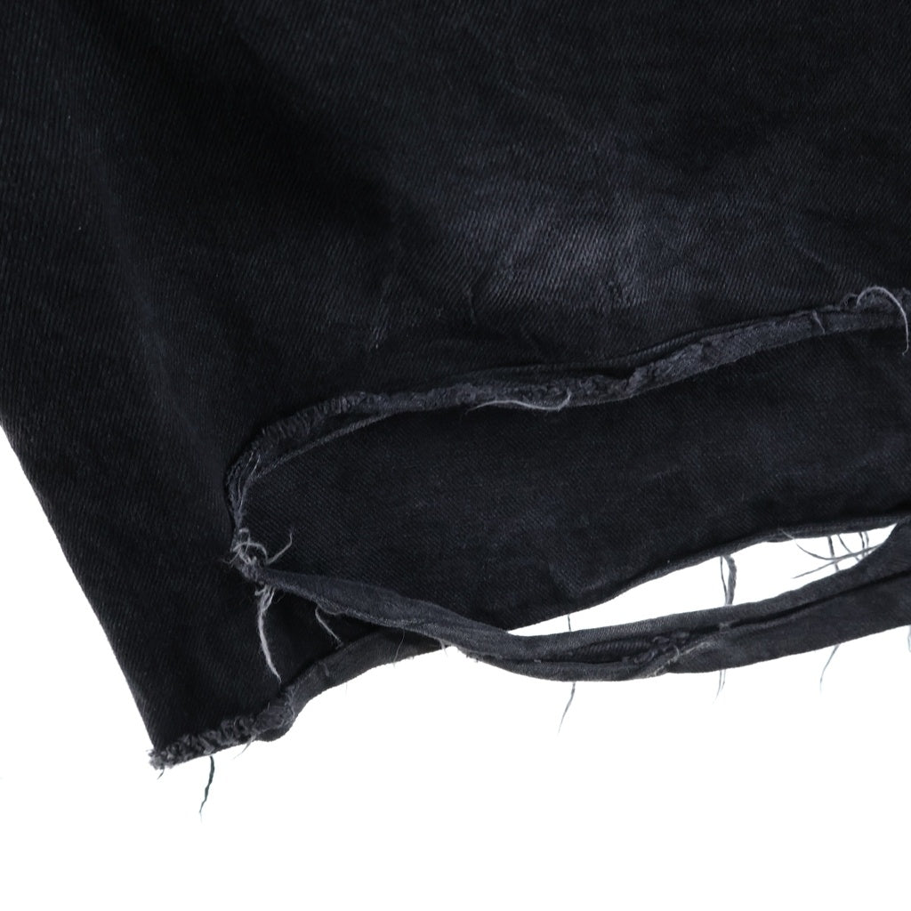 PARADOXE PARIS(パラドークス パリ) BIG BAGGY DENIM PANTS ダメージ加工 ビッグバギーデニムパンツ ジーンズ ブラック