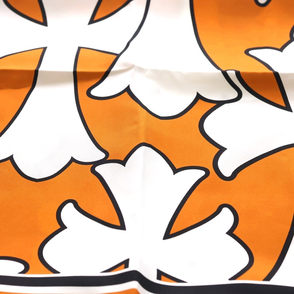 CHROME HEARTS(クロムハーツ) CH SCARF セメタリープリントシルクスカーフ オレンジ