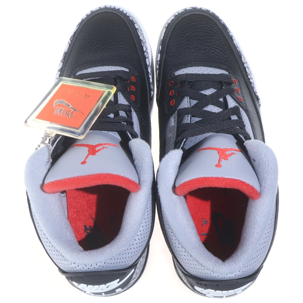 NIKE(ナイキ) Air Jordan 3 Retro Black Cement エアジョーダン3 レトロ OG ブラックセメント ハイカットスニーカー US10/28cm ブラック 854262 001