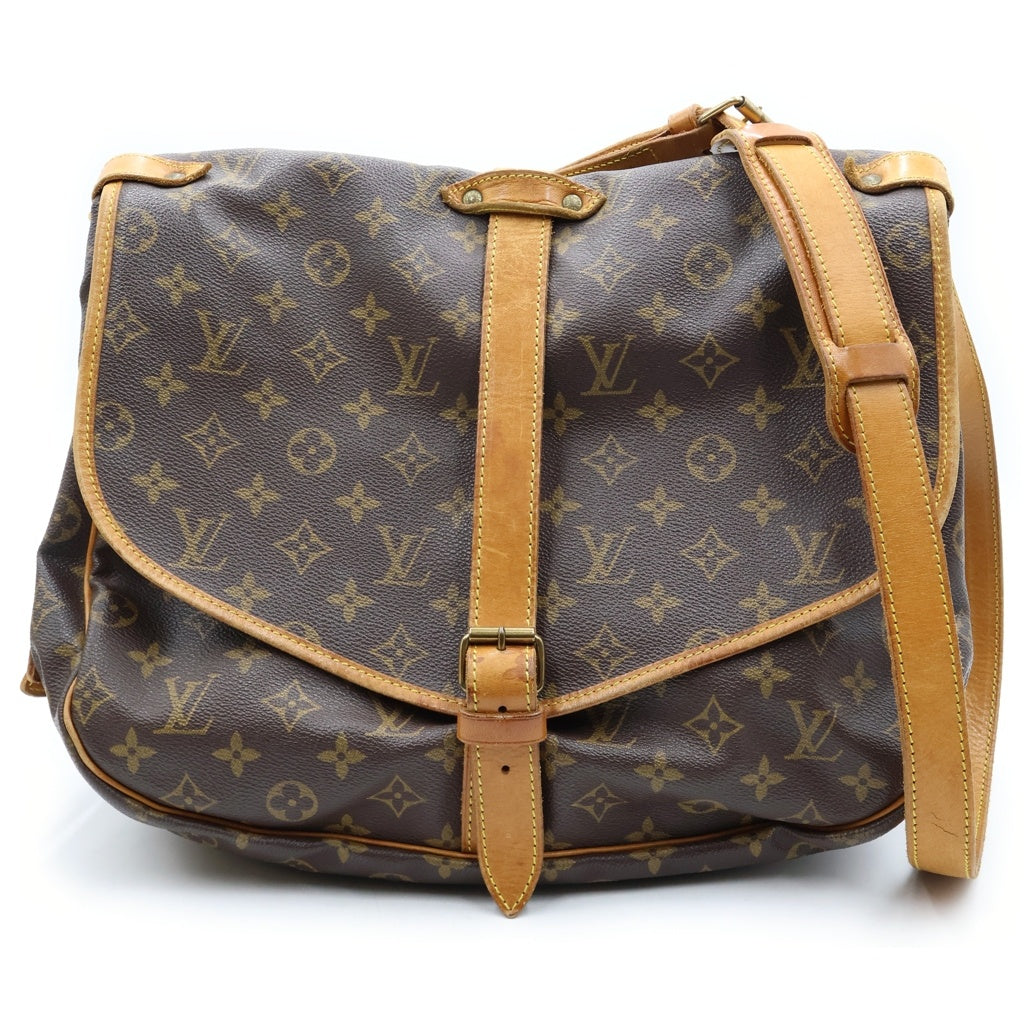 LOUIS VUITTON(ルイヴィトン) ソミュール35 モノグラムキャンバス ショルダーバッグ M42254 ブラウン レディース