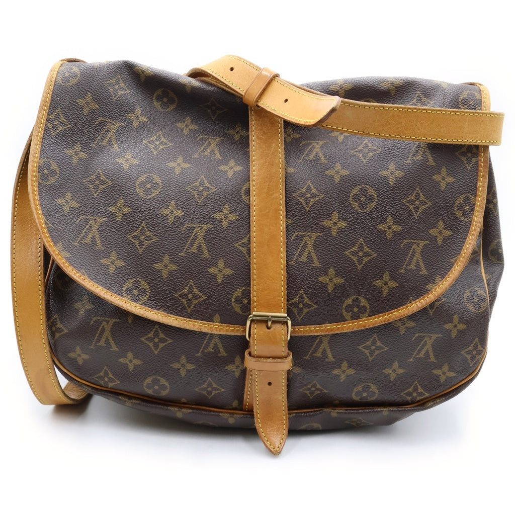 LOUIS VUITTON(ルイヴィトン) ソミュール35 モノグラムキャンバス ショルダーバッグ M42254 ブラウン レディース