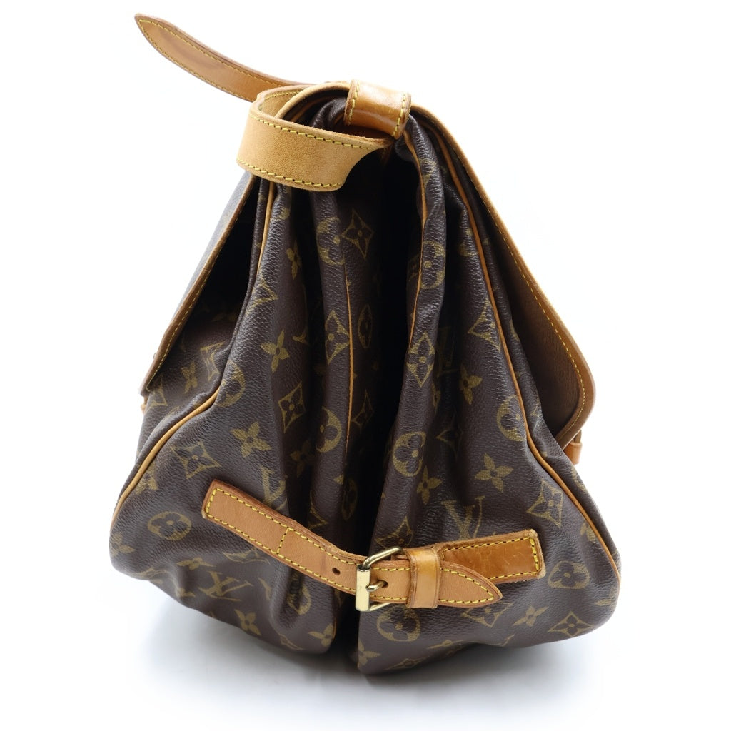 LOUIS VUITTON(ルイヴィトン) ソミュール35 モノグラムキャンバス ショルダーバッグ M42254 ブラウン レディース