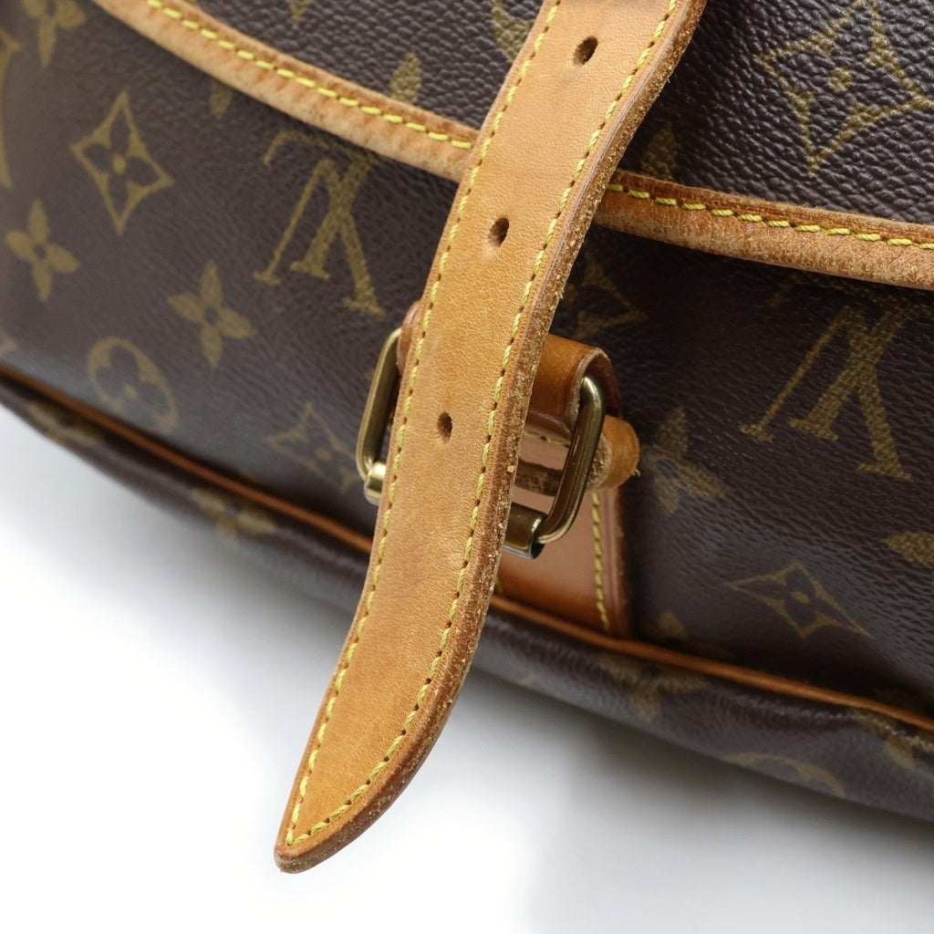 LOUIS VUITTON(ルイヴィトン) ソミュール35 モノグラムキャンバス ショルダーバッグ M42254 ブラウン レディース