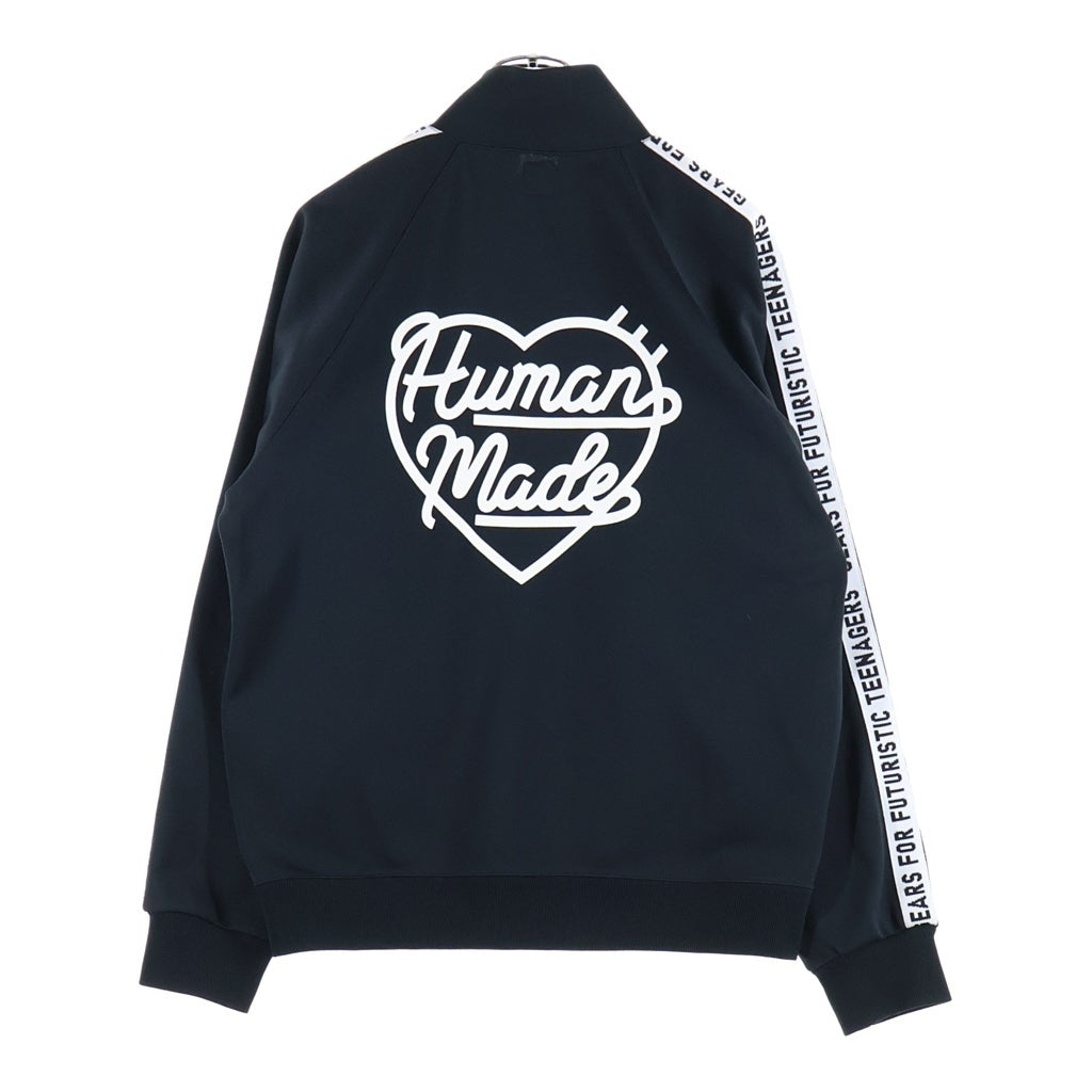 HUMAN MADE(ヒューマンメイド) 23SS TRACK JACKET 両面ハートロゴプリント ジップアップトラックジャケット ブラック