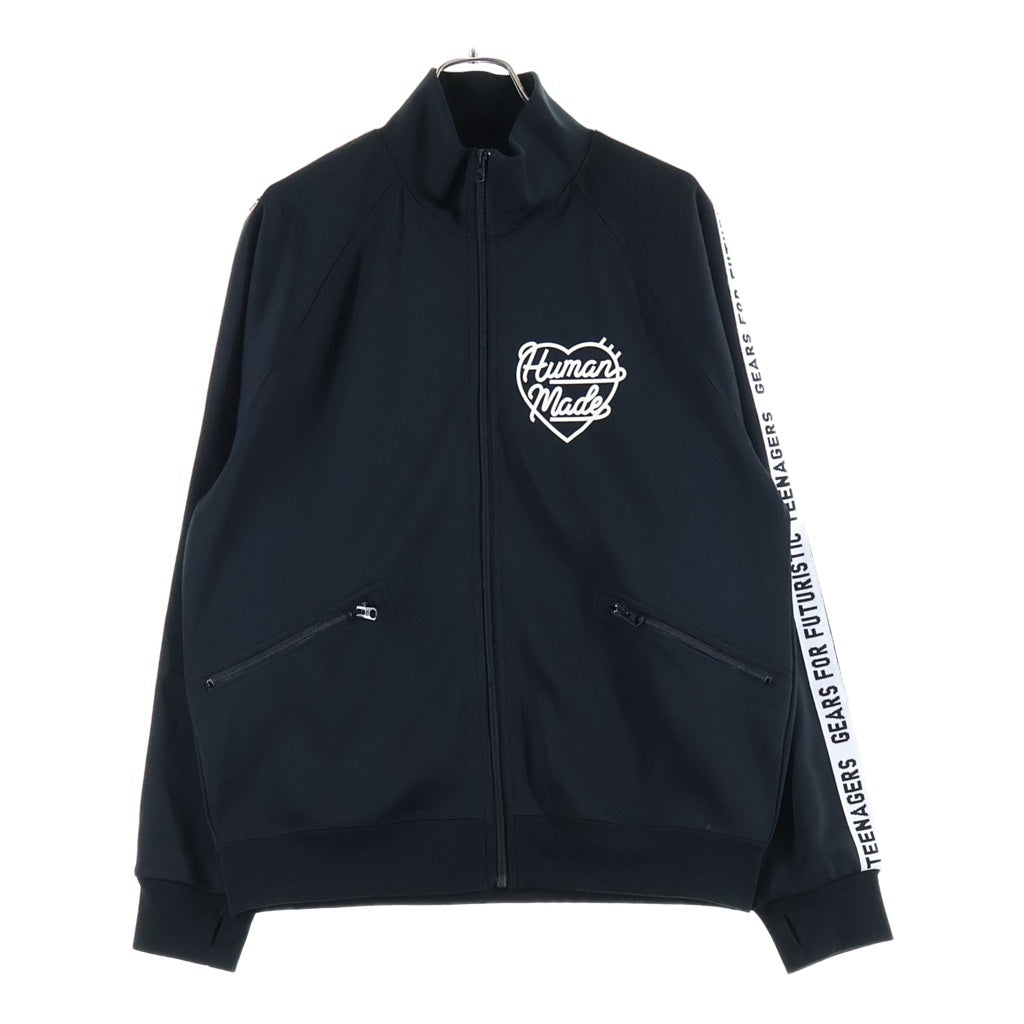 HUMAN MADE(ヒューマンメイド) 23SS TRACK JACKET 両面ハートロゴプリント ジップアップトラックジャケット ブラック