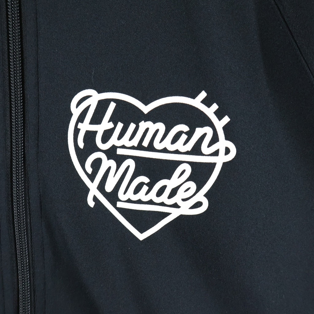 HUMAN MADE(ヒューマンメイド) 23SS TRACK JACKET 両面ハートロゴプリント ジップアップトラックジャケット ブラック