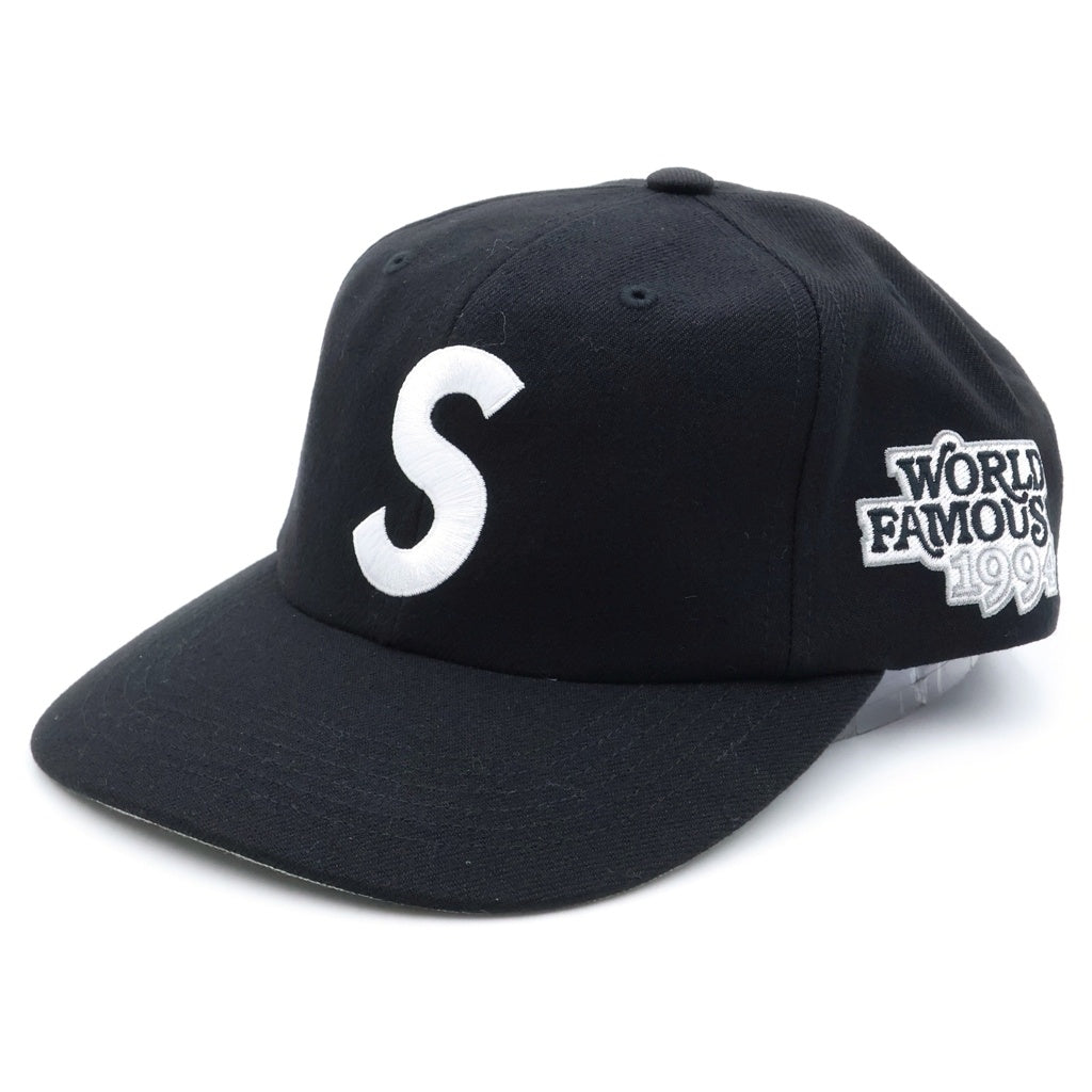 SUPREME(シュプリーム) 25SS World Famous S Logo 6-Panel Cap ワールドフェイマス エス ロゴ 6パネル ベースボールキャップ 帽子 ブラック
