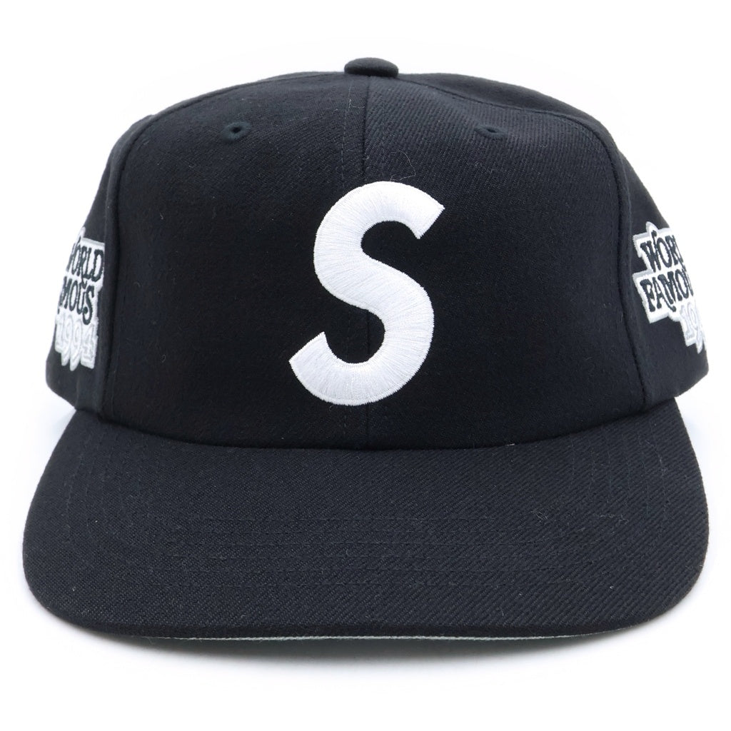 SUPREME(シュプリーム) 25SS World Famous S Logo 6-Panel Cap ワールドフェイマス エス ロゴ 6パネル ベースボールキャップ 帽子 ブラック