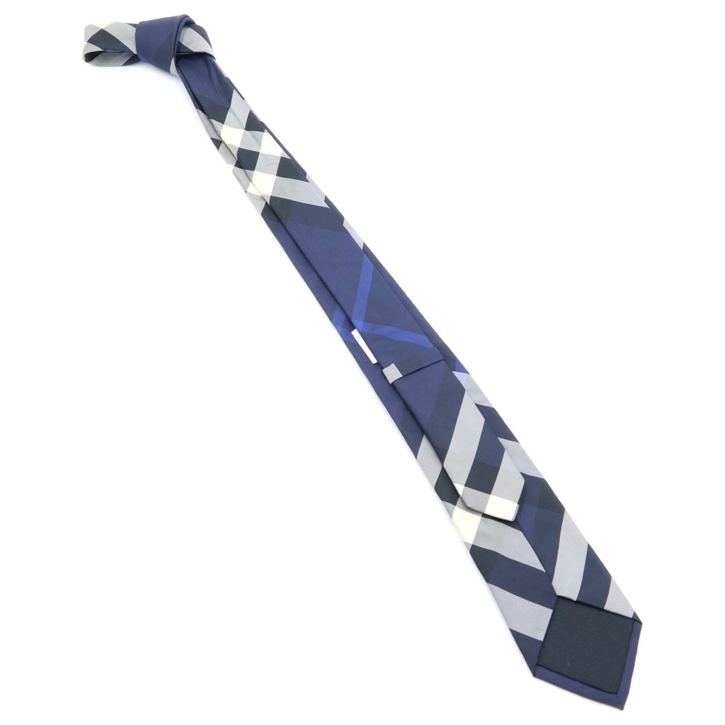 BURBERRY(バーバリー) MANSTON 8013820 チェック シルクネクタイ ネイビー