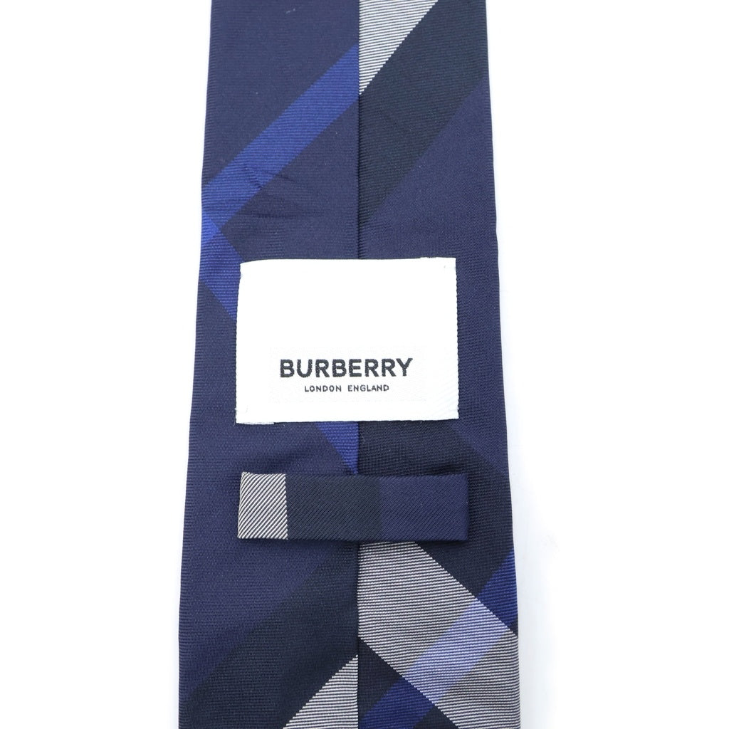 BURBERRY(バーバリー) MANSTON 8013820 チェック シルクネクタイ ネイビー
