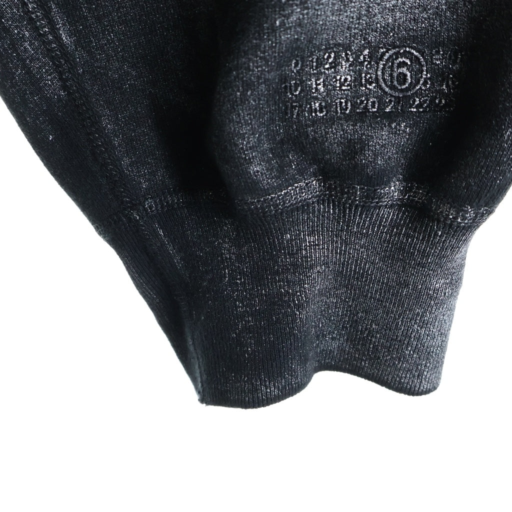 SUPREME(シュプリーム) 24SS ×MM6 Maison Margiela Foil Box Logo Hooded Sweatshirt エムエムシックスメゾンマルジェラ ボックスロゴ プルオーバーパーカー フーディー ブラック