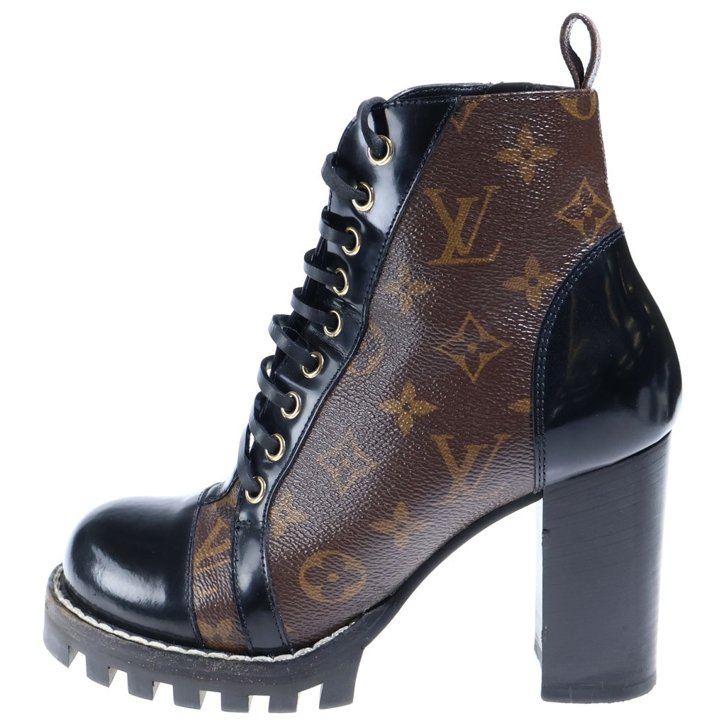 LOUIS VUITTON(ルイヴィトン) モノグラム スタートレイル アンクルブーツ ブラック/ブラウン 1A2Y7O レディース