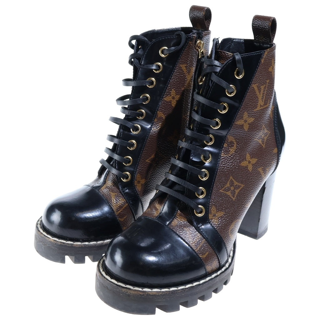 LOUIS VUITTON(ルイヴィトン) モノグラム スタートレイル アンクルブーツ ブラック/ブラウン 1A2Y7O レディース