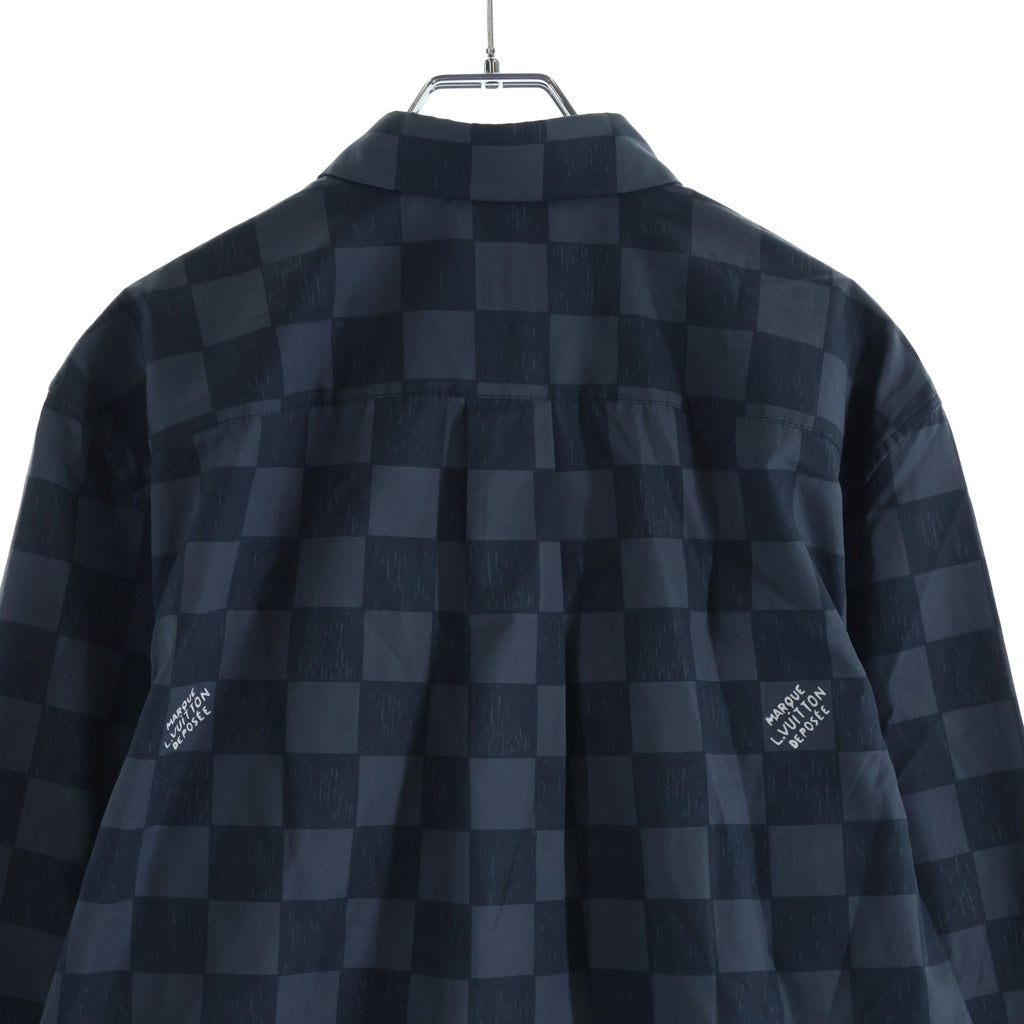 LOUIS VUITTON(ルイヴィトン) 21AW Damier Printed L/S Shirt ダミエプリント 長袖シャツ ブラック/グレー RM2129 IM6 HLS33W