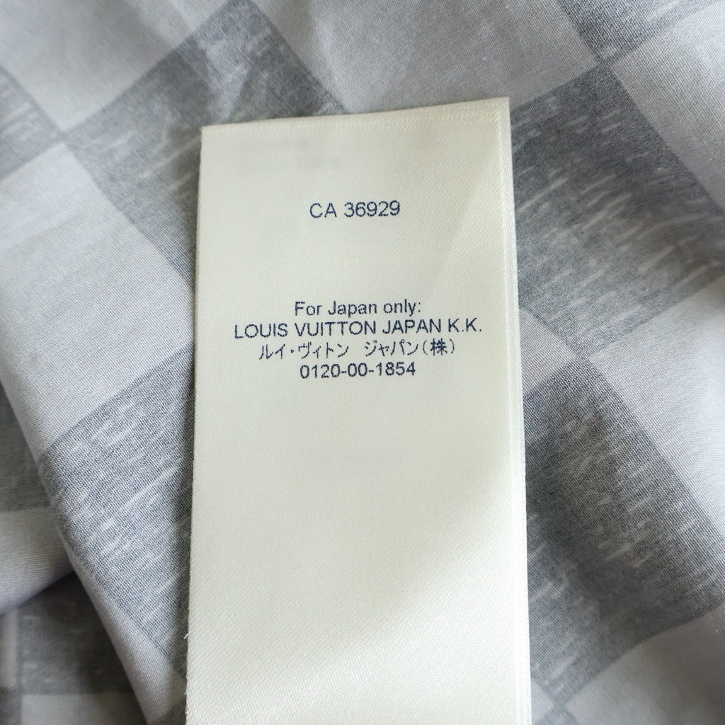 LOUIS VUITTON(ルイヴィトン) 21AW Damier Printed L/S Shirt ダミエプリント 長袖シャツ ブラック/グレー RM2129 IM6 HLS33W