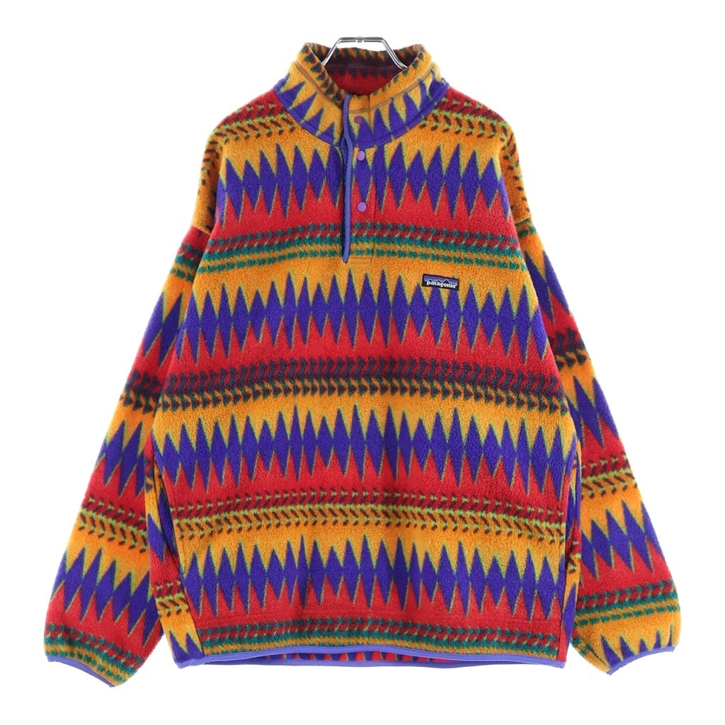 PATAGONIA(パタゴニア) 90S VINTAGE SYNCHILLA Snap-T ヴィンテージ ミネハハ柄 シンチラ スナップT プルオーバーフリースジャケット マルチカラー