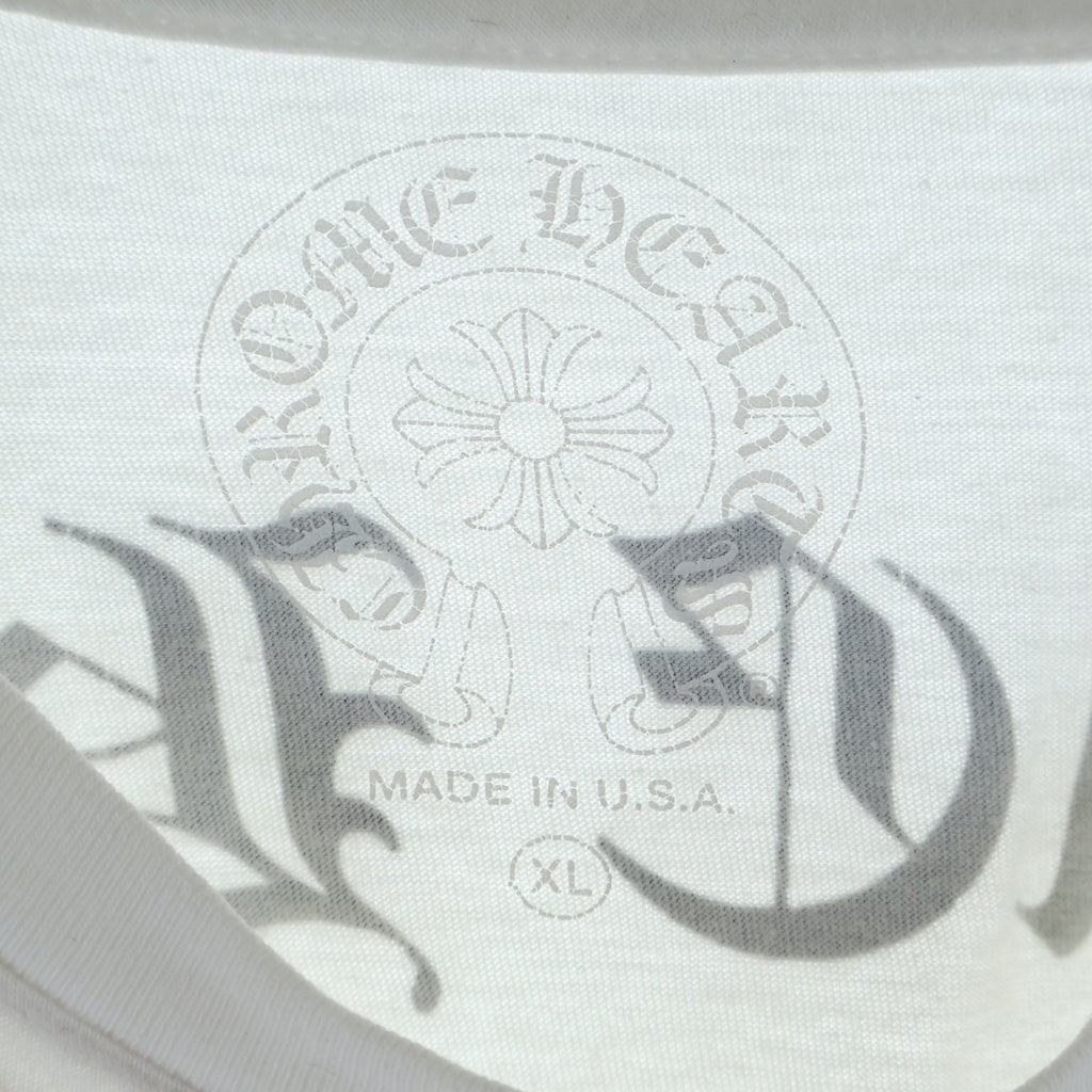 CHROME HEARTS(クロムハーツ) CH T-SHRT バックアーチロゴ プリント クルーネック半袖Tシャツカットソー ホワイト