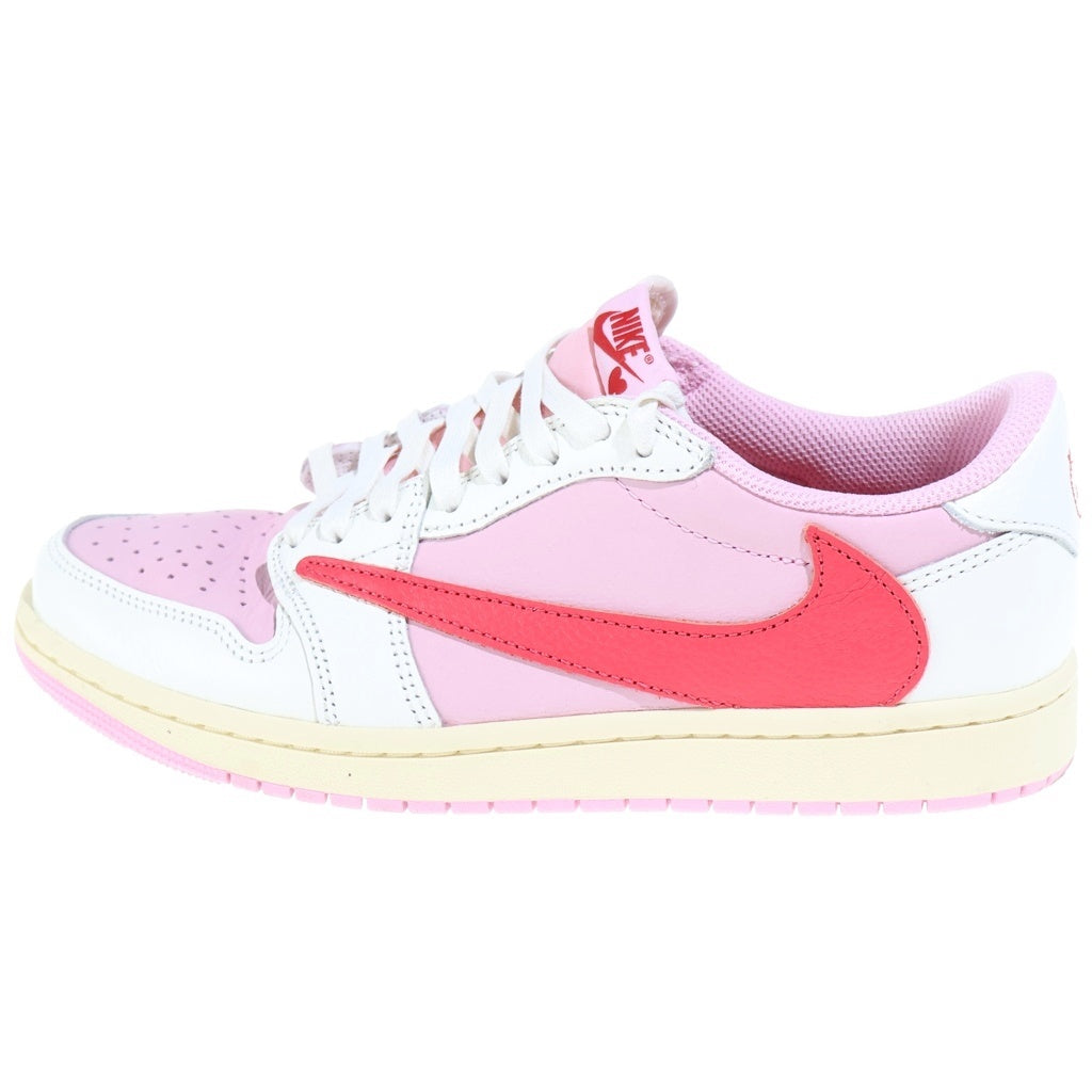 NIKE(ナイキ) ×Travis Scott Air Jordan 1 Retro Low Sail Tropical Pink エアジョーダン1 レトロ OG セイル トロピカルピンク ローカットスニーカー US8/26cm IQ7604-101