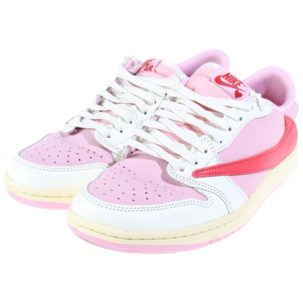 NIKE(ナイキ) ×Travis Scott Air Jordan 1 Retro Low Sail Tropical Pink エアジョーダン1 レトロ OG セイル トロピカルピンク ローカットスニーカー US8/26cm IQ7604-101