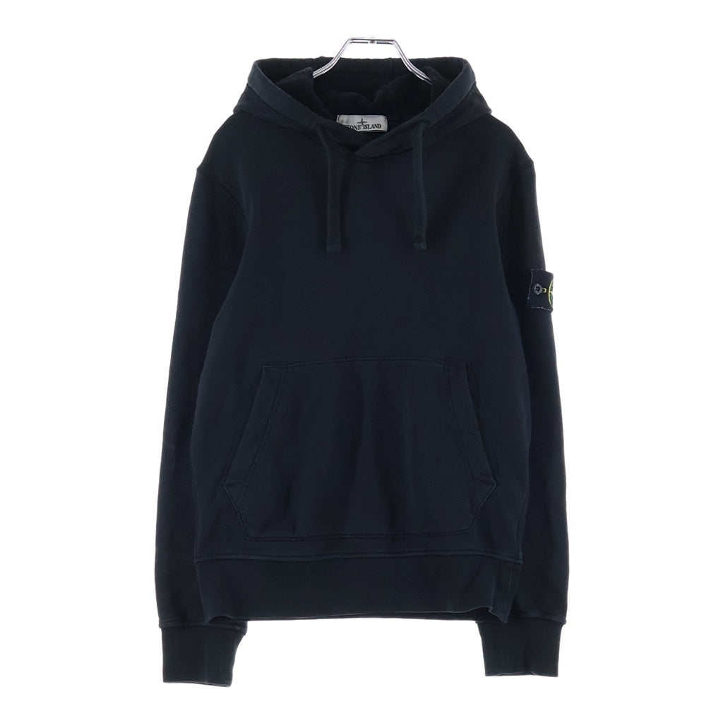 STONE ISLAND(ストーンアイランド) 25SS Pullover Sweat Hoodie ロゴワッペン刺繍 プルオーバー長袖スウェット パーカー フーディ K1S156100045S0051 ブラック