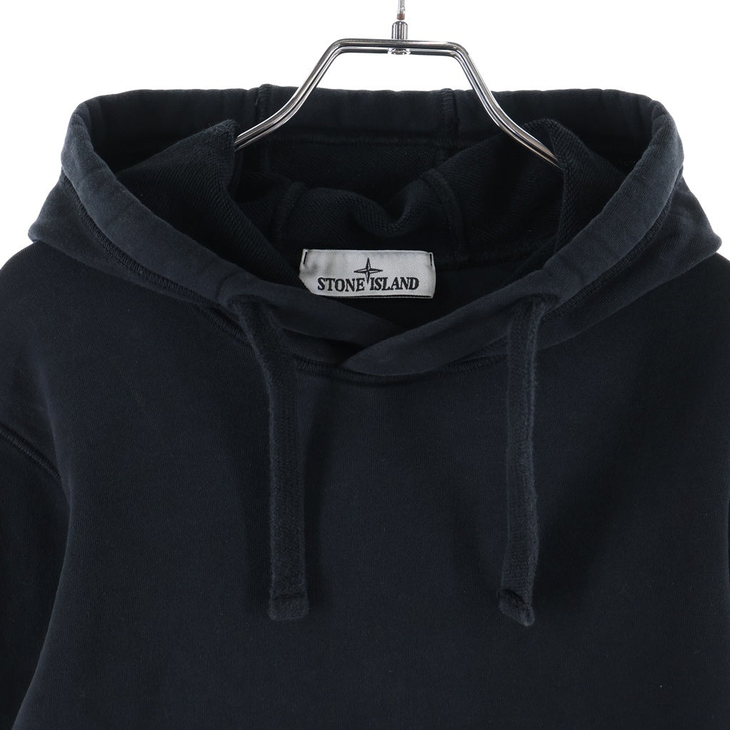 STONE ISLAND(ストーンアイランド) 25SS Pullover Sweat Hoodie ロゴワッペン刺繍 プルオーバー長袖スウェット パーカー フーディ K1S156100045S0051 ブラック