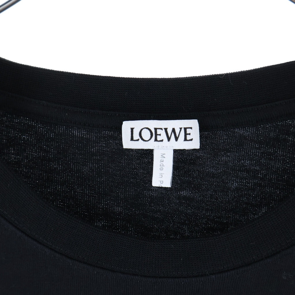 LOEWE(ロエベ) Anagram Relaxed Fit T-Shirt H526Y22XDS アナグラムロゴ刺繍ポケット リラックス クルーネック半袖Tシャツカットソー ブラック